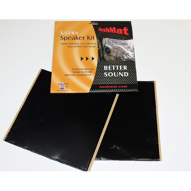 HushMat 10110 Speaker SoundDeadening Kit with Stealth Black Foil, 1.4