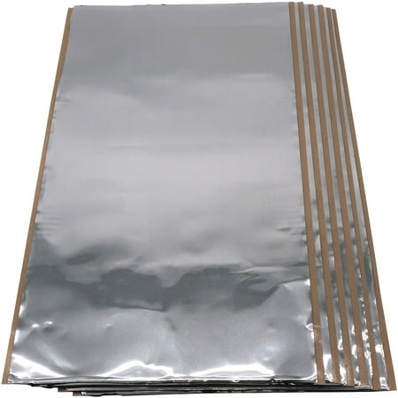 HushMat - Hoodliner 6 Sheets 12"x23" Self-Adhesive Butyl Sound and Thermal Insulating 12 Sq Feet - White