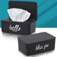 thumbnail image 1 of Hushee 2 Pack Wipe Dispenser Wipes Holder for Baby Adult Decorative Wipe Containers for Bathroom Home Office Cars (Black), 1 of 4