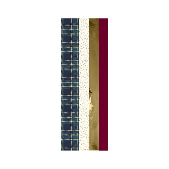 Multicolor Plaid and Solid Gift Tissue Paper, 20" x 20", 50 Sheets, by Holiday Time