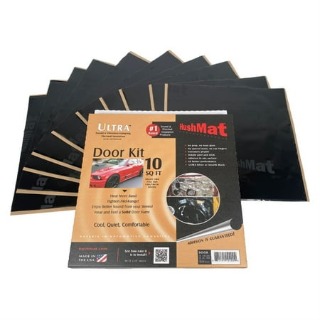 HushMat - Door Sound-Damping Kit, 10 Sq. Ft. - Stealth Black Foil