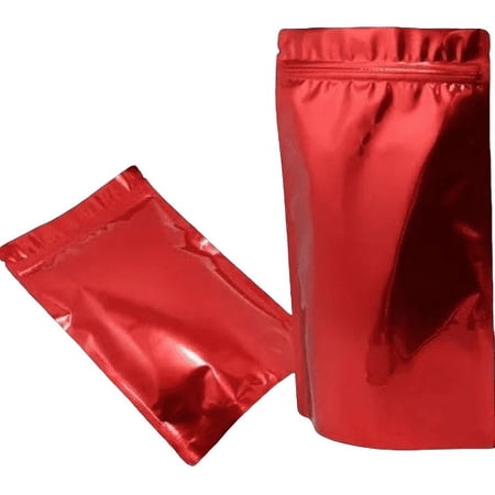 Hushveda Absolute Releasable Matt Silver Zipper Stand Up Pouch Bag of Capacity 500 grm. Pack of 100