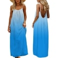 thumbnail image 1 of Husipze Backlesss Maxi Dress for Women Gradient Sleeveless Cami Sundress Loose Long Dress for Summer Beach Sky Blue XL, 1 of 9