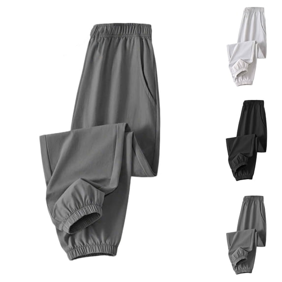 Husipze Boys Quick Dry Sweat Pants Kids Breathable Elastic Waist Joggers Casual Trousers Lightweight Athletic Mosquito Proof Sweatpants Dark Gray 4 Years
