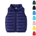 thumbnail image 1 of Husipze Kids Puffer Vest Lightweight Full Zip Stand Collar Quilted Jackets Windproof Warm Collared Cozy Layering Sleeveless Outerwear Navy 8 Years, 1 of 8