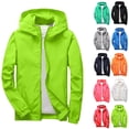 thumbnail image 1 of Husipze Kids Rain Jacket Jacket Hooded Waterproof Zip Up Active Outdoor Coat Long Sleeve Windproof Hiking School Outerwear Green 16-17 Years, 1 of 9