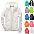 thumbnail image 1 of Husipze Kids Rain Jacket Jacket Hooded Waterproof Zip Up Active Outdoor Coat Long Sleeve Windproof Hiking School Outerwear White 5-6 Years, 1 of 7