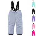 thumbnail image 1 of Husipze Kids Ski Overalls Snow Toddler Ski Pants Insulated Snowboard Pants with Adjustable Straps Winter Snow Bibs Gray 9-10Years, 1 of 3