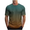 thumbnail image 1 of Husipze Mens Short Sleeve Gradient T Shirts Crew Neck Casual Basic Tees Soft Summer Tops for Daily Wear Workout Army Green XXXL, 1 of 6