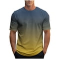 thumbnail image 1 of Husipze Mens Short Sleeve Gradient T Shirts Crew Neck Casual Basic Tees Soft Summer Tops for Daily Wear Workout Navy L, 1 of 6