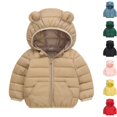 thumbnail image 1 of Husipze Toddler Lightweight Puffer Quilted Jackets Girls Boys Full Zip Winter Coat Insulated Outerwear with Bear Ear Hood Khaki 2-3 Years, 1 of 8
