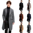 thumbnail image 1 of Husipze Winter Overcoat for Kid Wool Blend Pea Coat Notch Lapel Collar Double-breasted Buttons Trench Coat Warm Casual Outerwear Gray 11 Years, 1 of 10