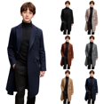 thumbnail image 1 of Husipze Winter Overcoat for Kid Wool Blend Pea Coat Notch Lapel Collar Double-breasted Buttons Trench Coat Warm Casual Outerwear Navy 13 Years, 1 of 10