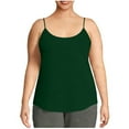 thumbnail image 1 of Husipze Women Plus Size Tank Top Casual Sleeveless Spaghetti Strap Cami Top Soft Stretchy Basic Camisole Green L, 1 of 6