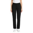 thumbnail image 1 of Husipze Women Scrubs Pant Workwear Mid-Rise Straight Fit Drawstring Elastic Waist Pull-On Loose Work Uniform for Women Black M, 1 of 4