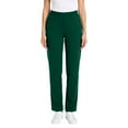 thumbnail image 1 of Husipze Women Scrubs Pant Workwear Mid-Rise Straight Fit Drawstring Elastic Waist Pull-On Loose Work Uniform for Women Green S, 1 of 4