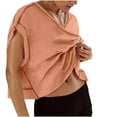 thumbnail image 1 of Husipze Women's Open Back Workout Shirts Short Sleeve Backless Athletic Tops for Running Gym Yoga Crop Tee Breathable Orange L, 1 of 6