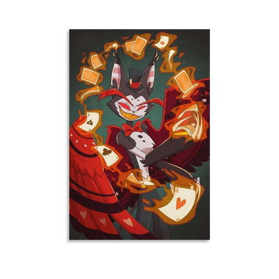 Husk Hazbin Hotel Poster Wall Art Poster Scroll Canvas Painting Picture Living Room Decor Home 16x24inch(40x60cm)