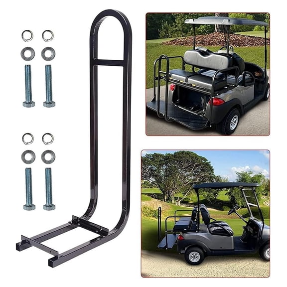 Huskey Golf Cart Rear Seat Safety Grab Bar U-Shaped Hand Rail Compatible with Models, One Solid Piece with Mounting