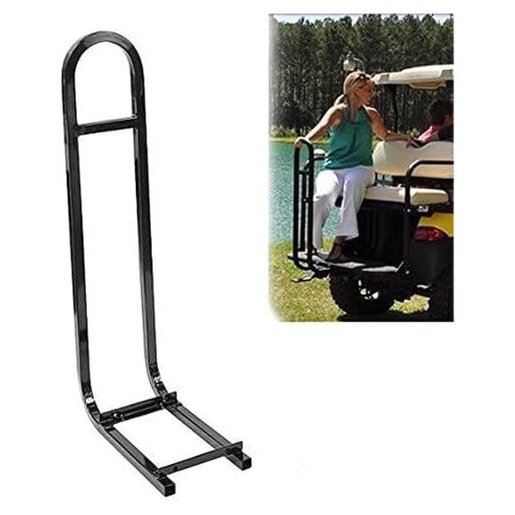 Huskey Golf Cart Rear Seat Safety Grab Bar U-Shaped Hand Rail for Club CAR DS/Precedent Models, One Solid Piece with Mounting