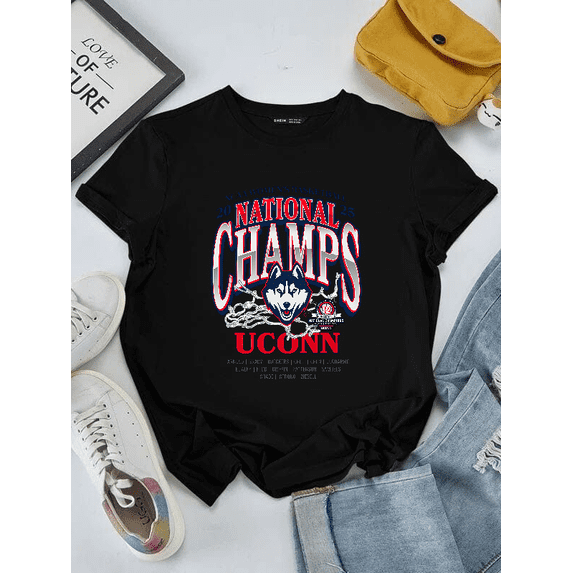 Huskies Hoops 2025 Womens Basketball National Champions Top Unisex T-Shirt V15677 ,up to size 5XL