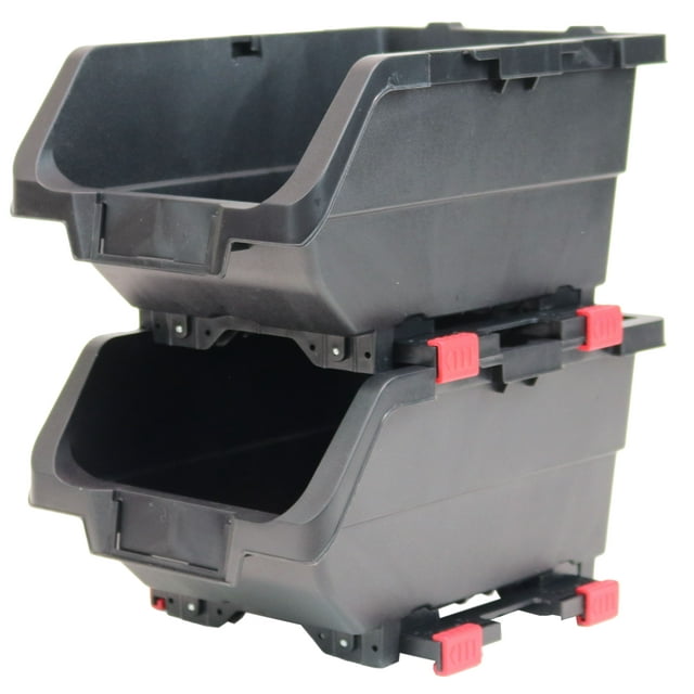 Husky 1008406264 8x12x6 Stackable Storage Bins (2pack)