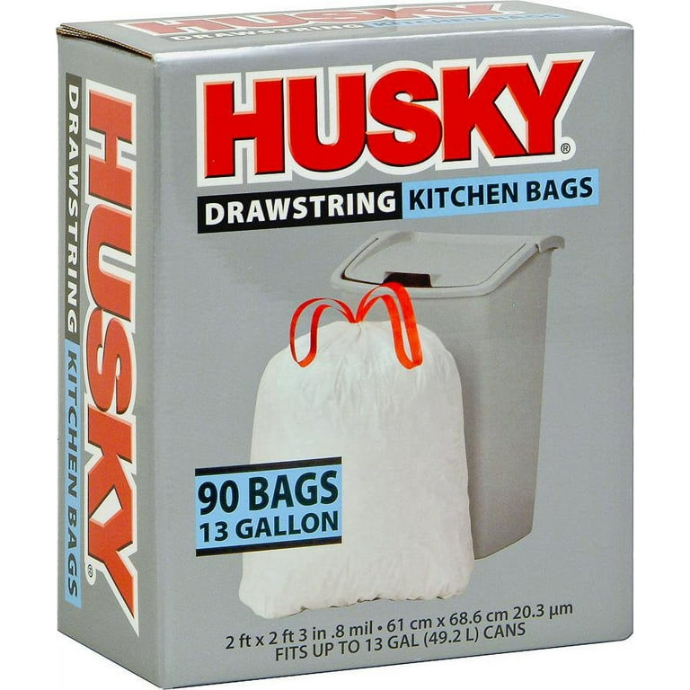 Husky Drawstring Kitchen 13 Gallon Trash Bags - Shop Trash Bags at H-E-B