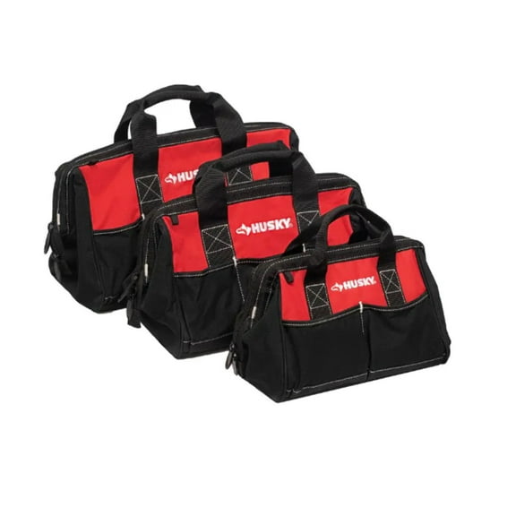 Husky 18 in., 15 in. and 12 in. Tool Bag Combo