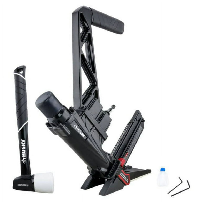 Pneumatic 3-in-1 15.5-Gauge and 16-Gauge 2 in. Flooring Nailer and Stapler with Quick Jam Release Pneumatic 3-in-1 15.5-Gauge and 16-Gauge 2 in. Flooring Nailer and Stapler with Quick Jam Release