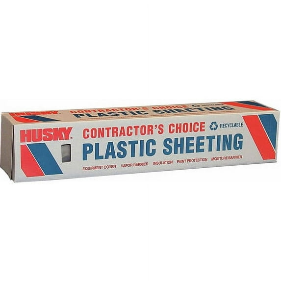 Husky 20' X 50' 6 ML Clear Polyethylene Plastic Sheeting