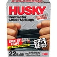 thumbnail image 1 of Husky 42 Gal Flap Tie 22 Ct Black Contractor Bag, 1 of 5