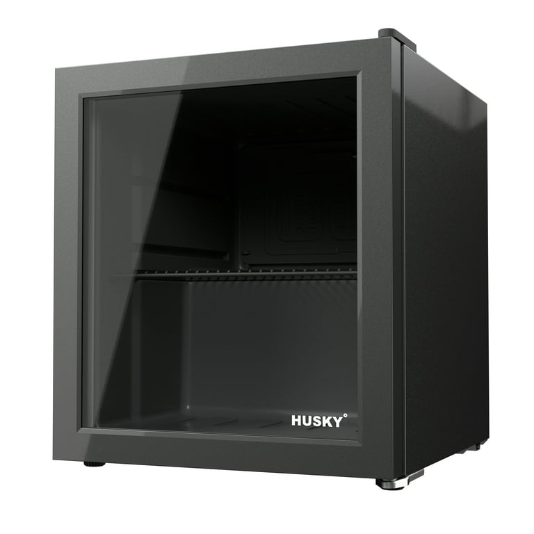 Husky 46L Reversible Glass Door Beverage Refrigerator 1.6 Cu