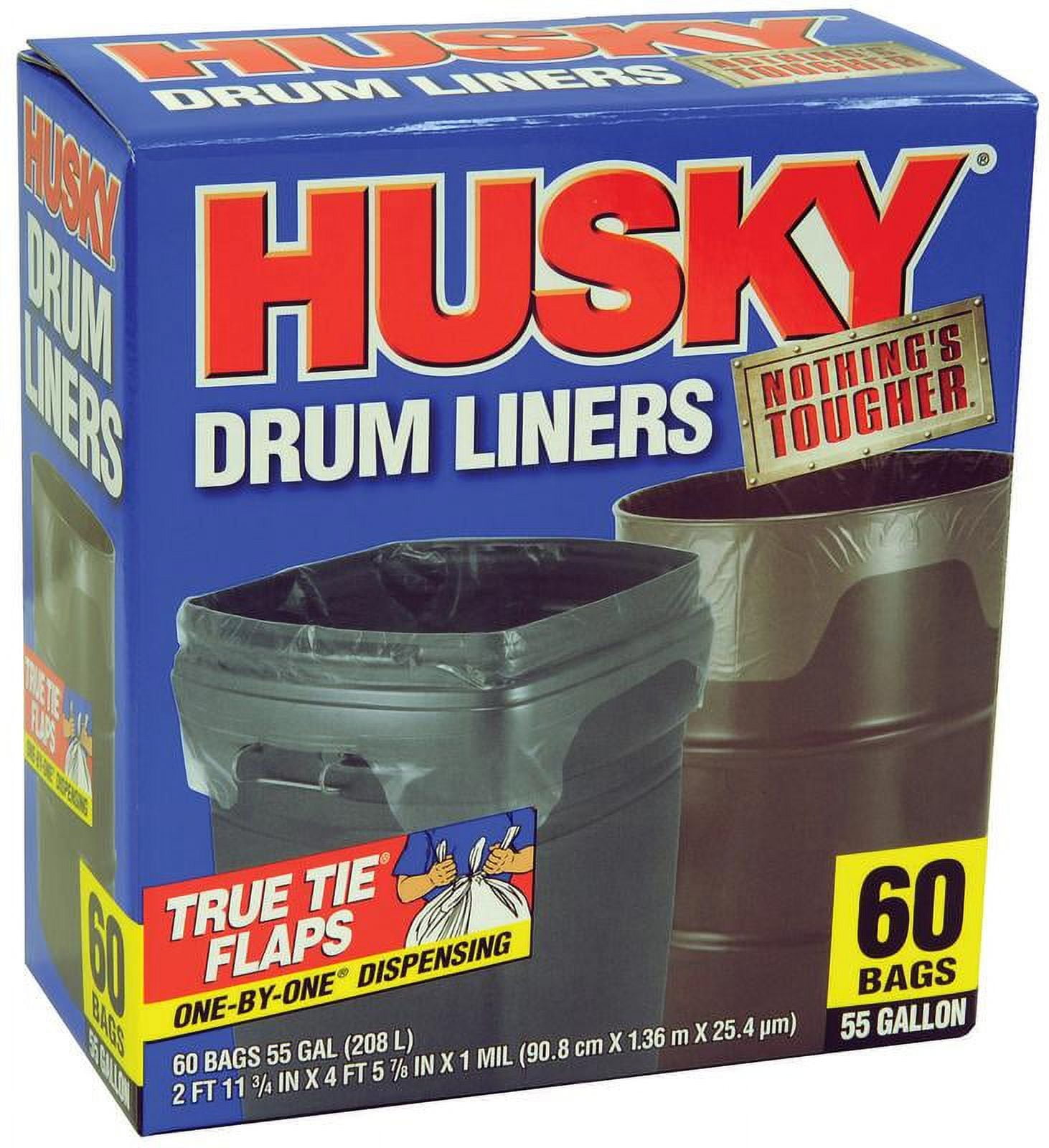 Drum Liners Clear 3 mil. Husky compare