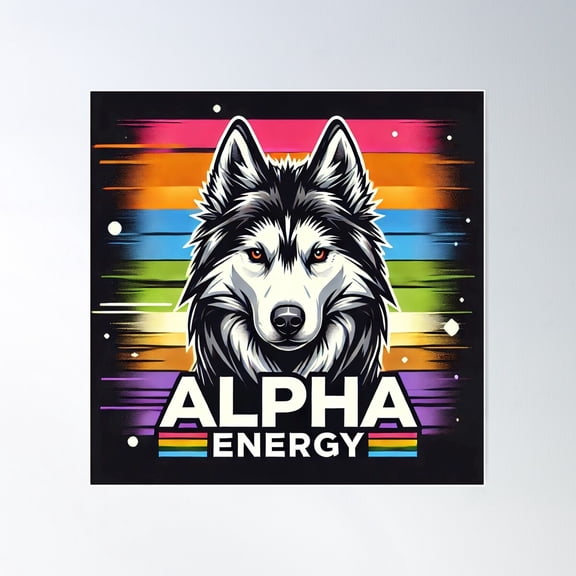 Husky Alpha – Lead With Strength Poster Wall Art, Modern Wall Decor For Living Room Bedroom, 8x12 UNFRAMED