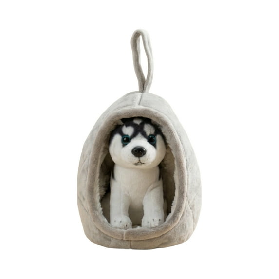 Husky Animal Plush Toy Cute Realistic Stuffed Dog Doll for Bedside Decoration and Comfortable Sleeping Companion for Adults and Lovers
