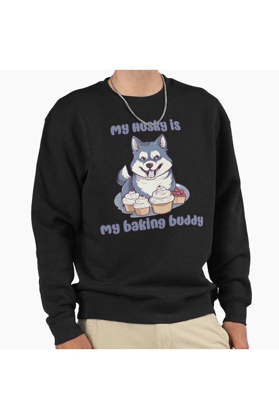 Husky Baking Buddy A Cute Design For Retro Vintage Funny Graphic Aesthetic Unisex Sweatshirt G33870, Up to Size 5XL