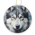 thumbnail image 1 of Husky With A Blue And Grey Color Palette - Christmas Ornament Xmas Keepsake Ceramic Ornaments Holiday Decorations for Tree Christmas Gift Ideas 2.95in, 1 of 6