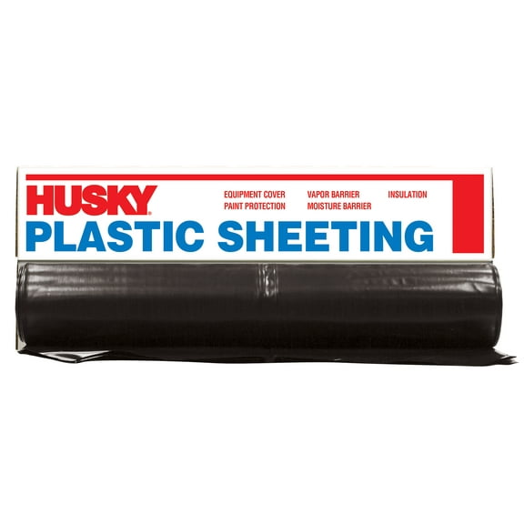 Husky CF0610B 10' X 100' 6 mL Black Plastic Sheeting