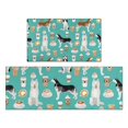 thumbnail image 1 of Husky and Coffee Kitchen Rugs Sets Of 2,Anti Fatigue Kitchen Mat Rugs Non Slip Washable,Decorative Kitchen Floor Mats for Kitchen,Sink,Laundry,17"x30"+17"x47", 1 of 7