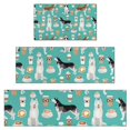 thumbnail image 1 of Husky and Coffee Kitchen Rugs Sets Of 3,Kitchen Runner Rugs Non Skid Washable,Decorative Kitchen Floor Mats for Kitchen,Sink,Laundry,17"x30"+ 17"x47" + 17"x59", 1 of 6