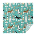 thumbnail image 1 of Husky and Coffee Square Tablecloth,Waterproof Square Table Cover,Wipeable Spillproof Washable Table Cover for Home Kitchen Party Decor 42"X42"(107x107cm), 1 of 6
