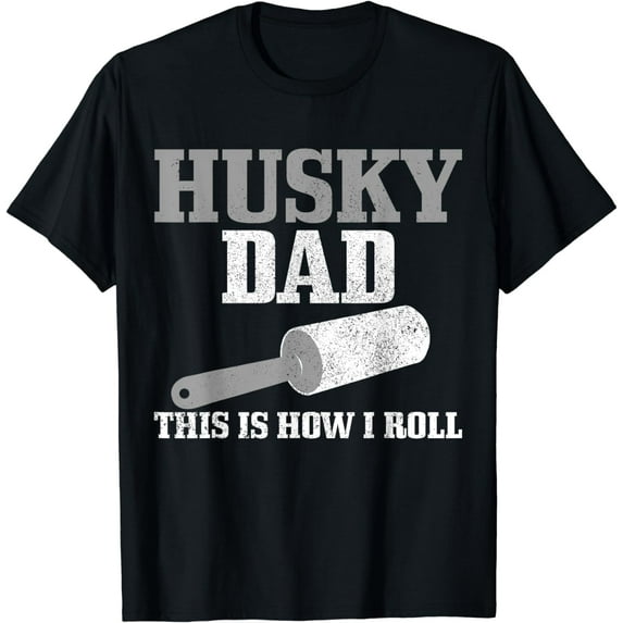 Husky Dad Dog Hair Funny Siberian Husky T-Shirt