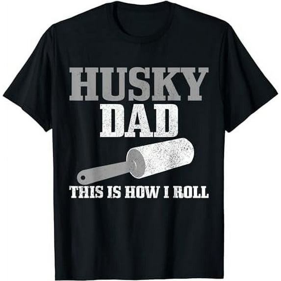 Husky Dad Dog Hair Funny Siberian Husky T-Shirt