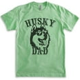 thumbnail image 1 of Husky Dad T-shirt, Unisex Men's Shirt, Siberian Husky Owner, Best Dog Dad Gift, Heather Apple Green, Medium, 1 of 6