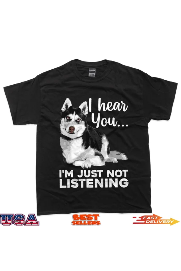 Husky Dog Art Men Women Kids Funny Winter Scene Unisex T-Shirt up to size 5XL