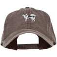 thumbnail image 1 of Husky Dog Embroidered Washed Cotton Twill Cap - Brown OSFM, 1 of 5