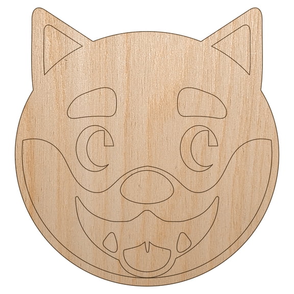 Husky Dog Face Side Eye Wood Shape Unfinished Piece Cutout Craft DIY Projects - 4.70 Inch Size - 1/8 Inch Thick