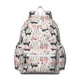 thumbnail image 1 of Husky Dog Flower Floral Backpack for School,Cute School Bag,Schoolbag with Adjustable Shoulder Straps & Padded Back,13.4"x11"x4.7", 1 of 6