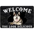 Husky Door Mat Funny Husky Sibir You Look Delicious Dog Lover