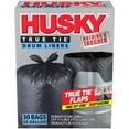 thumbnail image 1 of Husky Flap Tie Black Drum Liner, 55 Gallon, 30 Count, 1 of 5